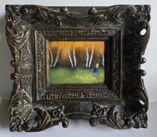 DIANE MINOLLA METÀ SECOLO VINTAGE SMALTO INCORNICIATO SU RAME DIPINTO FATTO A MANO 