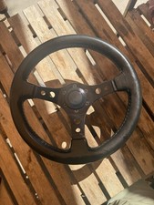 volante per Fiat 500 600 Bianchina cucito a mano In Pelle Come Da Foto Con Mozzo