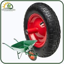 RUOTA CARRIOLA PNEUMATICA Cerchio in ferro con cuscinetti sfera DIVERSE MISURE