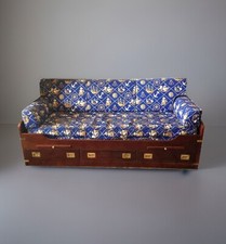 Divano Letto stile marina in legno di mogano made in italy