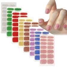 8 Fogli Glitter Unghie Adesivi