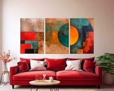 Set di 3 stampe su tela