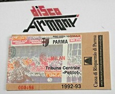 PARMA -  MILAN    1992  / 93    Biglietto partita 