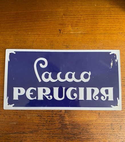 Insegna metallo cacao perugina - metallo,