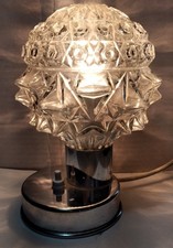 MODERNARIATO FIORENTINO ANNI 50 LAMPADA CON COPPA VETRO DIAMANTATA