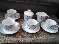 Servizio caffè Naj Oleari disegno CUORI 4 persone + lattiera e zuccheriera