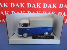 Die cast 1/43 Modellino Furgone Volkswagen T1 Pick Up Telonato Blu by Cararama