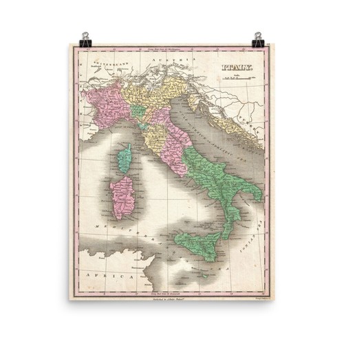 Mappa epoca italia - mappa, d'epoca