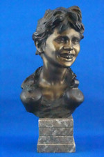 Vincenzo CINQUE SCULTURA busto bronzo bambino base marmo NAPOLI 1800 XIX LIBERTY