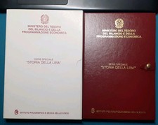 ITALIA STORIA DELLA LIRA 1999  DITTICO SERIE SPECIALE 1+1 LIRA  ARGENTO FDC