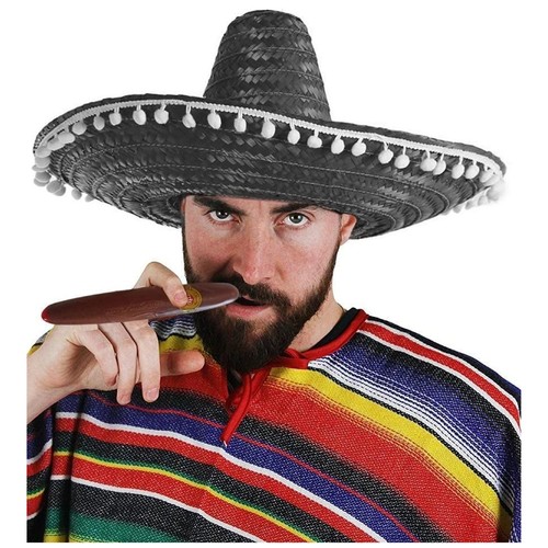 Black sombrero pack with - with, pom