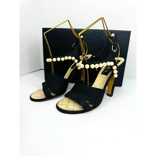 Sandali chanel neri - neri, grosgrain