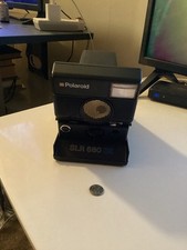 Macchina fotografica vintage Polaroid SLR 680 SE edizione speciale pieghevole pellicola istantanea non testata
