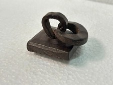 Vecchio Rustico Antico di Ferro Quadrato Forma Peso Misurazione Bilancia Mughal