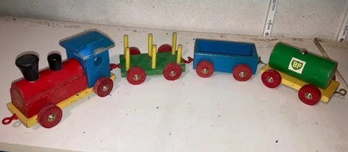 Trenino legno vintage - legno,