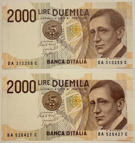2000 lire 1990 guglielmo - 03.10.1990,