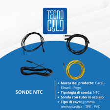 SONDA NTC CON FILI E RILEVATORE PER TEMPERATURA DA TERMOSTATO DIGITALE 220 Vac