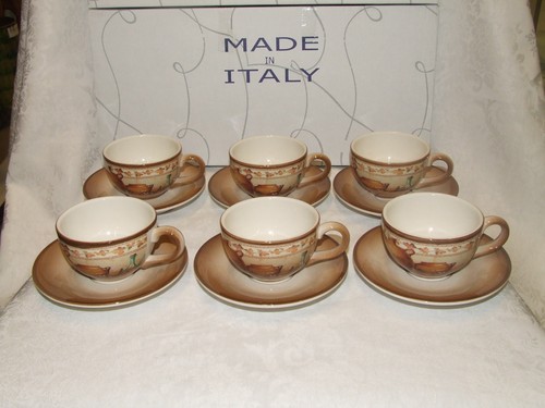 Ceramica toscana set tazze - set, 6