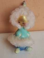 addobbi albero di natale vintage eschimese in pasta di vetro cm14