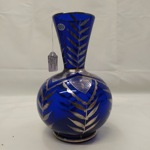 Vaso cristallo blu cobalto - in,