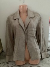 Zara 100% lino blusa giacca camicia S 38 M 40 top 61 lunghezza 60 nuova.