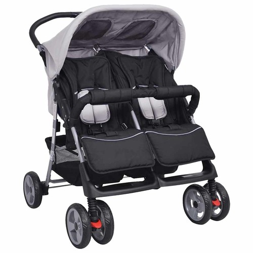 Twin car steel grigio - steel, nero