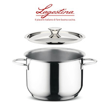 LAGOSTINA PENTOLA ALTA IN ACCIAIO INOX DELIZIOSA CON COPERCHIO CM 18 20 22 24