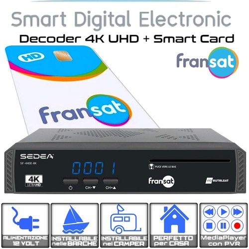 Decoder fransat completo - 4k, di