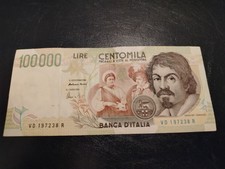 100000 LIRE CARAVAGGIO (come da foto) Banconota