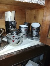 servizio the e caffè da 12 in porcellana fine Bavaria bagnata nel platino