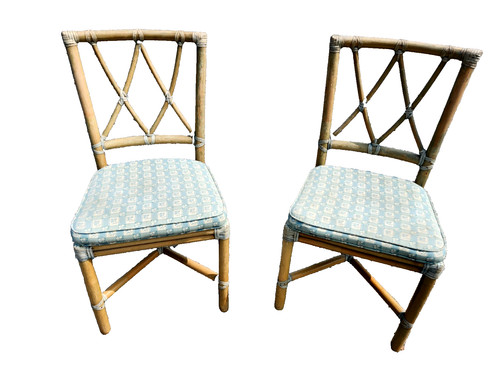 Coppia sedie bambù vintage