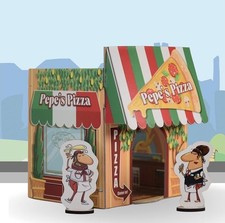 Planet Town Build and Play Cardboard Playset Toy Eco Friendly Kit - Pizzeria