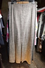 Moda donna gonna abito lungo 100% lino nuovo boutique 44 oversize Silvia Heise