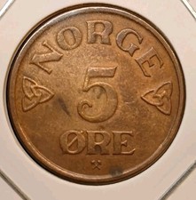 Norwegen 5 Øre 1955  - Haakon