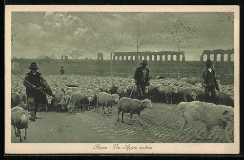 Cartolina roma via appia - roma,,
