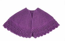 SCIALLE Mantella lana UNCINETTO  Fatto a mano Handmade - VIOLA 3021