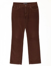 CONTE OF FLORENCE Pantalone donna velluto a coste IT 44 Medium W30 L32 marrone CS12