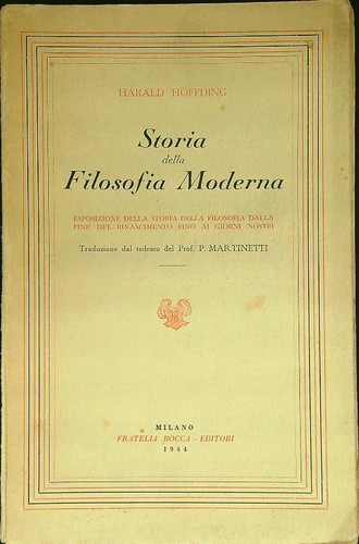 Storia della filosofia moderna - della,