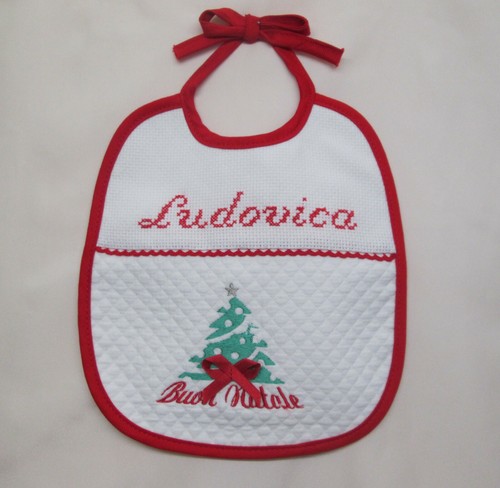 Bavaglino buon natale - "buon, natale"