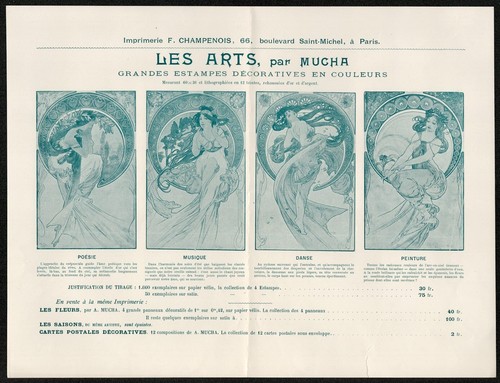 Mucha publicité pour - publicité, les