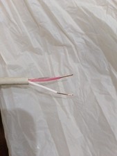 DOPPINO TELEFONICO RICOPERTO RIGIDO 2x0,60 mm  ROSSO BIANCO RAME 2 POLI 15 MT