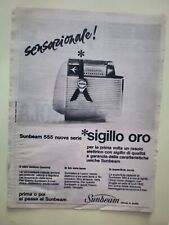 SUNBEAM 555 RASOIO + PHONOLA RITAGLIO CLIPPING PUBBLICITA' 1960 ADVERTISING #G10
