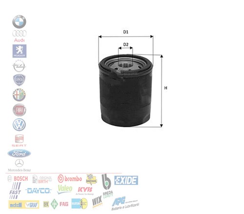 Filtro olio fiat - filtro,