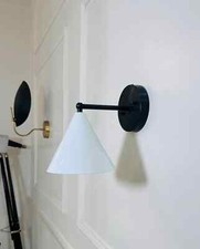 Lampada da parete moderna 1 luce ottone artigianale metà secolo