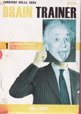 BRAIN TRAINER 1 LA MENTE AL LAVORO LIBRO ESERCIZI E GIOCHI + DVD Ottimo MX1159