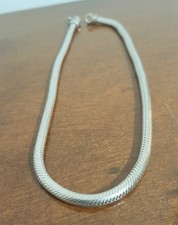 COLLANA  ARGENTO MASSICCIO 925 COLLIER GIROCOLLO DONNA 65 gr 41 cm snake Uomo