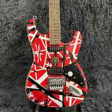 Nuova Chitarra Elettrica, Red Frank Black and White Stripes Floyd Rose Tremolo Bridge