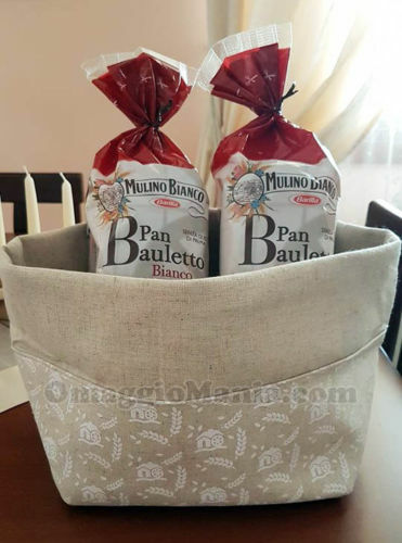 Cestino pani stoffa - cestino,