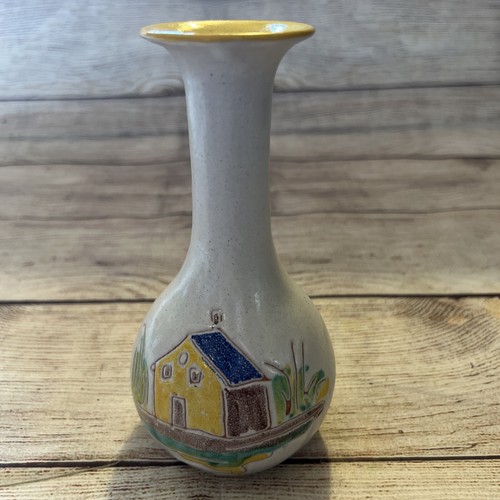 Vtg italian pottery bud vase - pottery?,