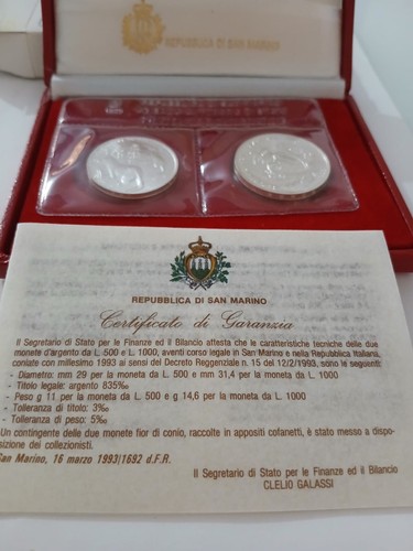 San marino 1993 dittico monete - 1993,